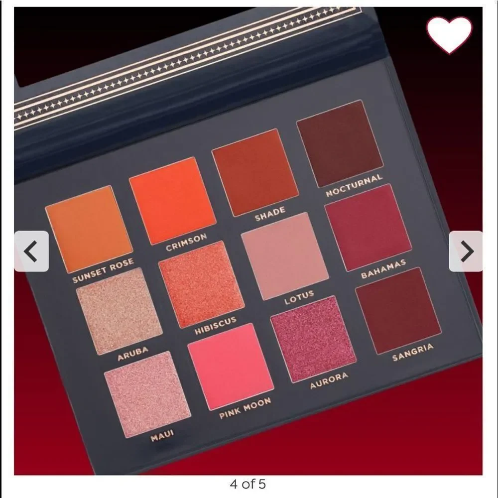 Ace Beaute Scarlet Dusk Eyeshadow Palette gorgeous shades from sunup to sundown
